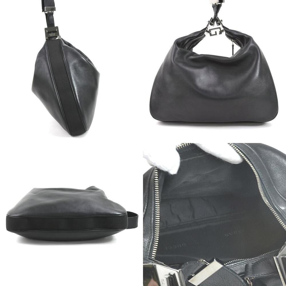 Gucci bag clasp Black G finished chrome Attache hobo Black